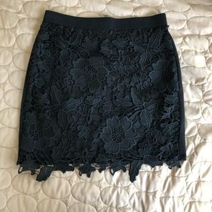 American Eagle Black Laced Mini Skirt